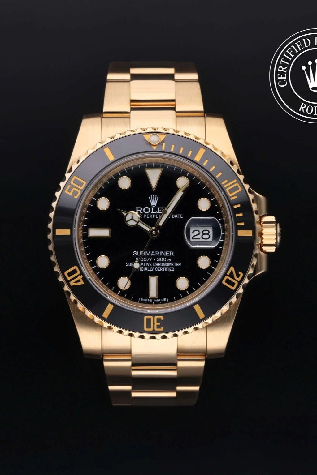 ROLEX GOLDEN ARTICLE WITH BLACK DIAL