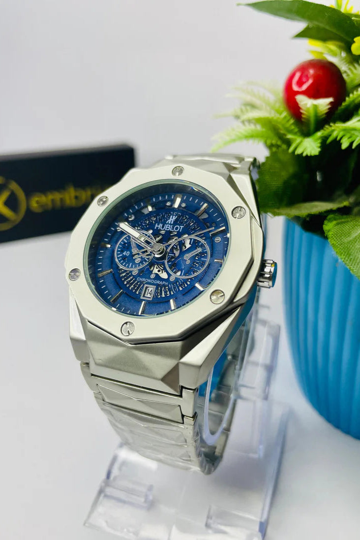 Hublot Skeleton with Textured Deep Blue dial