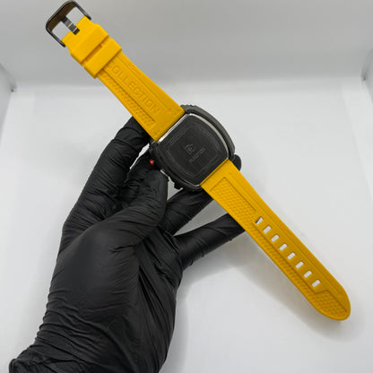 Ferrucci Stop watch yellow strap with 1 year warranty