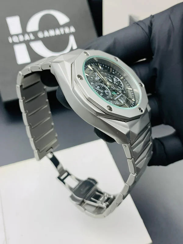 Diamond Cut | Date Adjustment | Texture Chain (Silver)