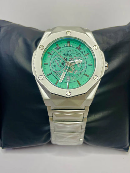 Hublot Skeleton with Aqua Mint dial
