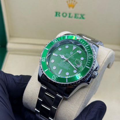 Rolex Deepsea silver with green rotating dial with date