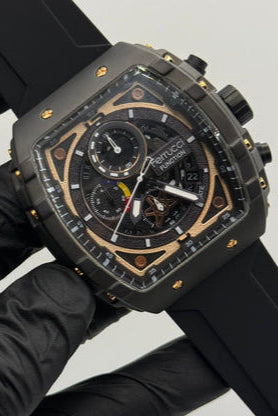Ferrucci Stop watch black strap with 1 year warranty