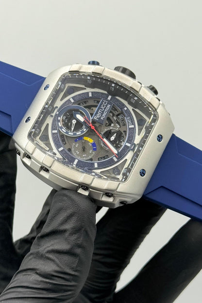 Ferrucci Stop watch blue strap with 1 year warranty