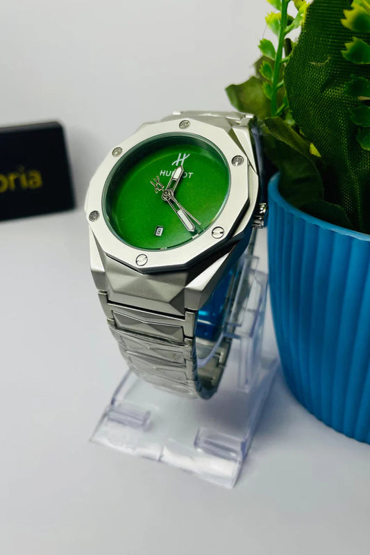 Hublot Diamond cut with Emerald Green Dial