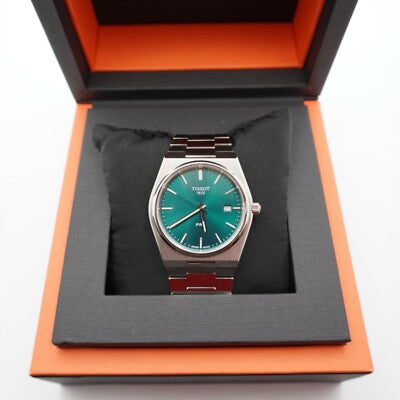 TISSOT PRX Light Blue dial with silver chain